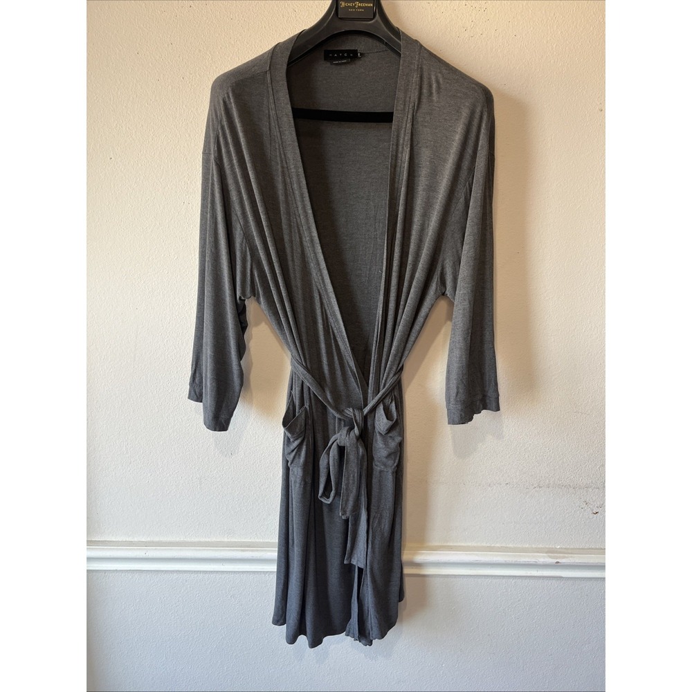 Hatch Gray Lightweight Wrap Robe - Picture 4 of 15